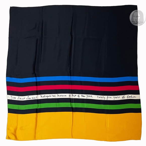 Yves Saint Laurent Scarf Shawl 25th Anniversary Metropolitan Museum of Art LE - Picture 1 of 9